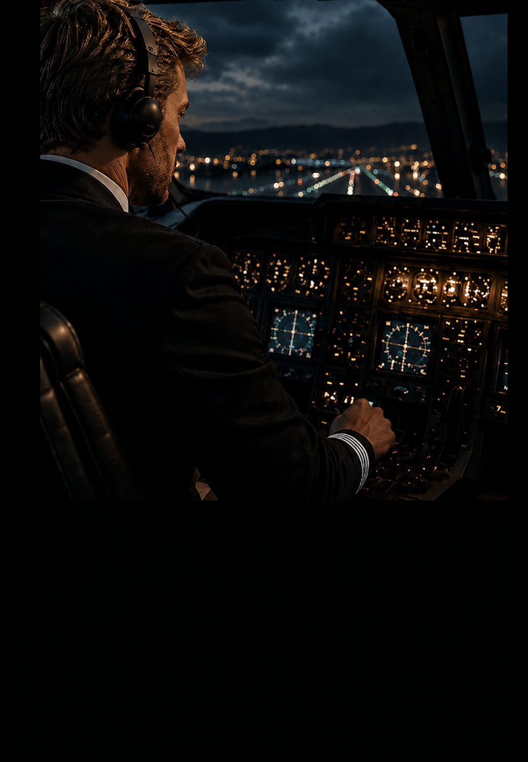 Cockpit at night